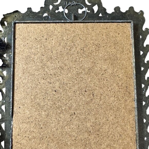 Vintage Italian Bronze Photo Frame Baroque Victorian Rococo Style Frame Set Of 2 - Picture 5 of 8
